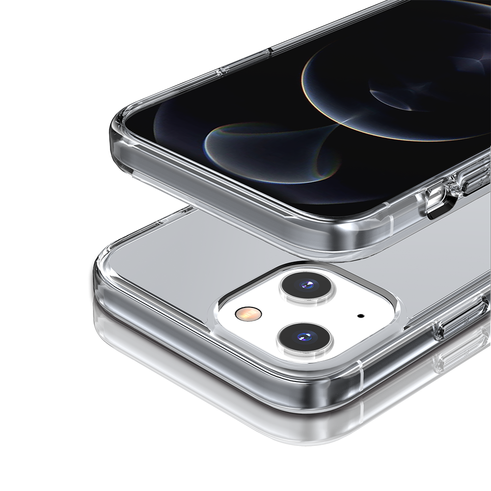 For Apple iPhone SE 3 (2022) SE/8/7 Transparent Shock Absorption PC + TPU Rubber Gel Thick 3mm Hybrid Silicone Slim Fit Back Case Cover