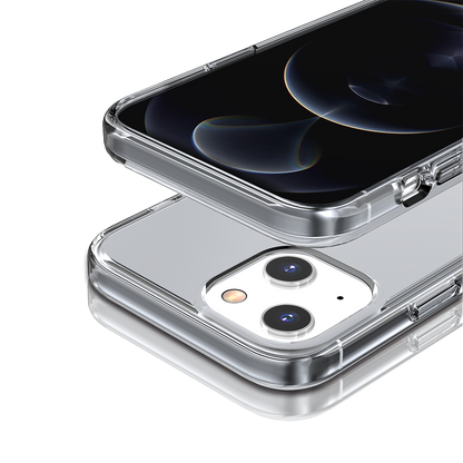 For Apple iPhone SE 3 (2022) SE/8/7 Transparent Shock Absorption PC + TPU Rubber Gel Thick 3mm Hybrid Silicone Slim Fit Back Case Cover
