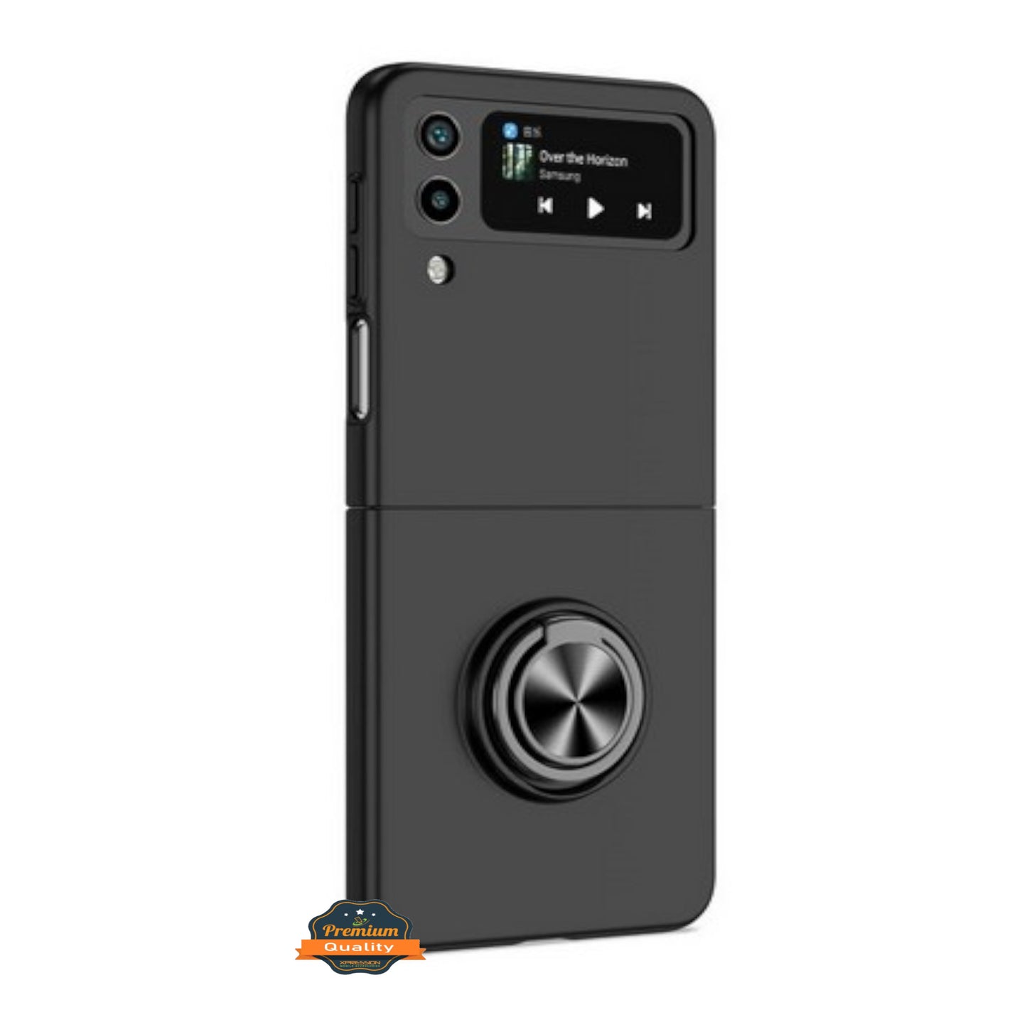 For Samsung Galaxy Z Flip 7 Matte Silicone TPU Rubber Magnetic with 360° Ring Stand Grip Shockproof Slim Hybrid Case Cover