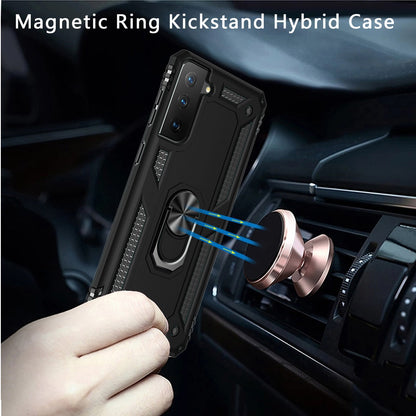 For Samsung Galaxy S22 Hybrid Shockproof Durable 360 Degree Rotatable Ring Stand Holder Kickstand Fit Magnetic Car Mount Case Cover