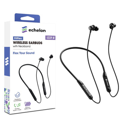 echelon FitFlex Neckband Bluetooth Earbuds - Black, Bluetooth