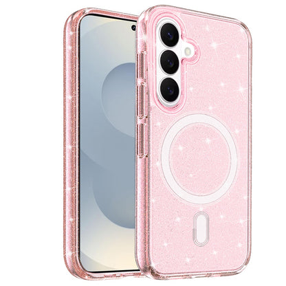 For Samsung Galaxy S26+ / S26 Plus MagSafe Compatible Glitter Sparkle Bling Hybrid Case with Magnetic Circle, Slim TPU & Hard PC Frame Case Cover