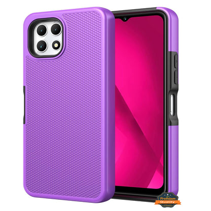 For Motorola Moto G Power 5G 2025 Dual Layer Slim & Tough Hybrid Shockproof Heavy Duty Rubber TPU Matte with Textured Rugged Shell Protection Case Cover