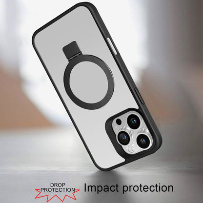 For iPhone 16 Pro Max (6.9") Magnetic Circle Kickstand with MagSafe Compatibility, Matte Skin, Rugged Bumper, and Ring Holder Protector Purple