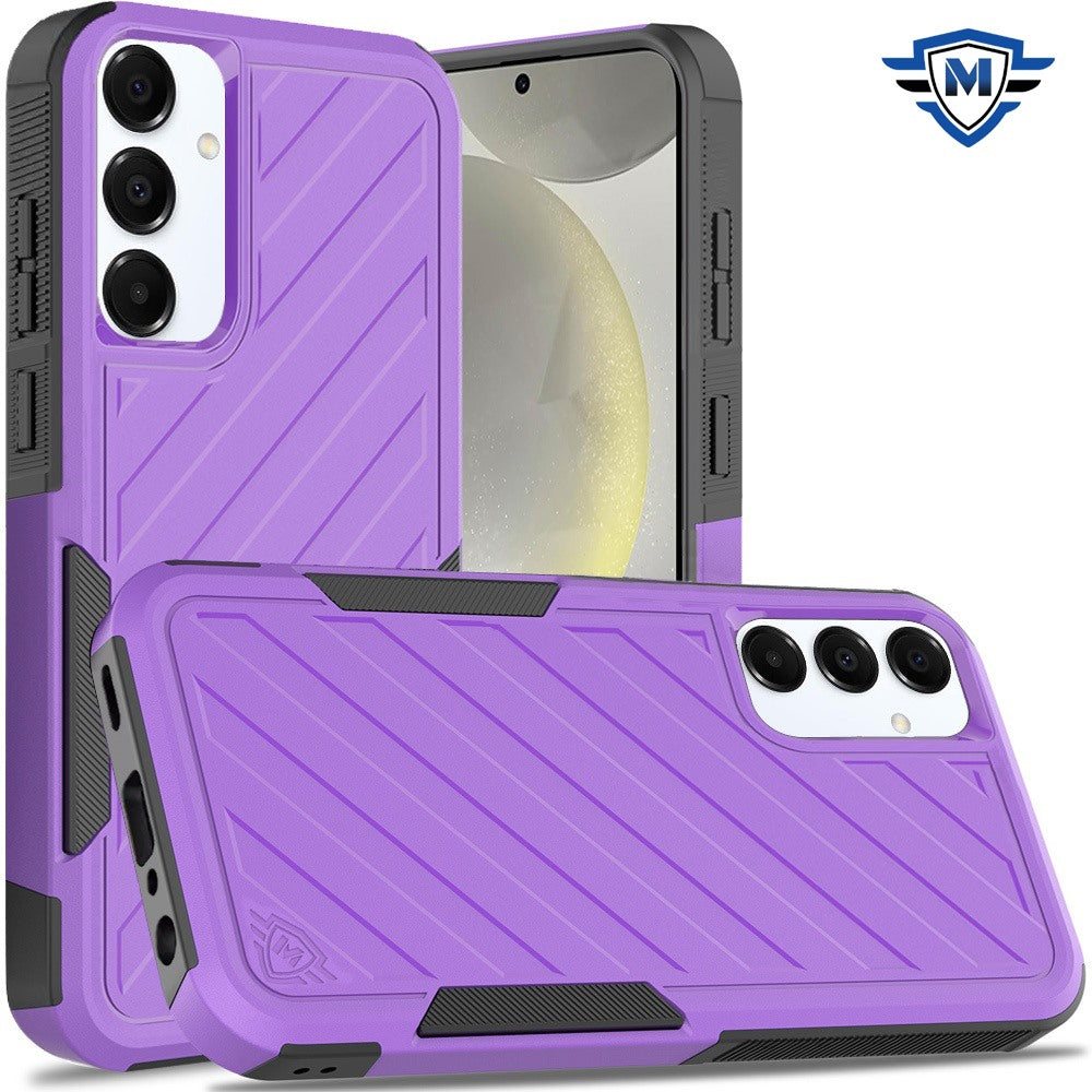For Samsung Galaxy S25+ /S25 Plus /S24+ Plus Premium Hybrid Rugged lined Shockproof Textured 2-in-1 Non-Slip Hard PC & TPU Non Slip Tough Case Cover