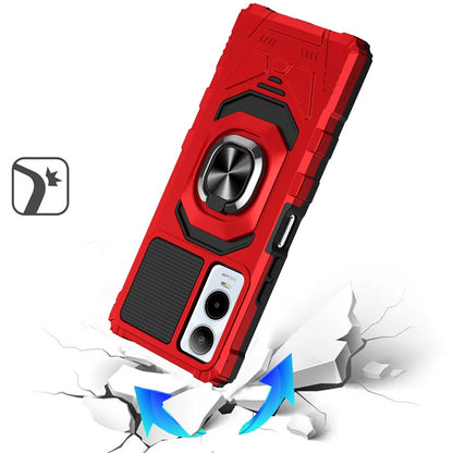 For Apple iPhone 17E /16E Hybrid Dual Layer with 360° Rotate Magnetic Ring Stand Holder Kickstand TPU Rugged PC Shockproof Case Cover