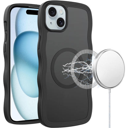 For Apple iPhone 17E /16E Grip Hand Magnetic Hybrid Case Shockproof Protection Matte Skin Rubber TPU + PC Case Cover Black