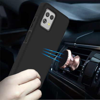 For Motorola Moto G Power 5G 2023 Fashion Graphic Design Hybrid 2in1 Tough Strong Hard PC TPU Frame, Magnet Mount Friendly, Shockproof Protection Case Cover Black