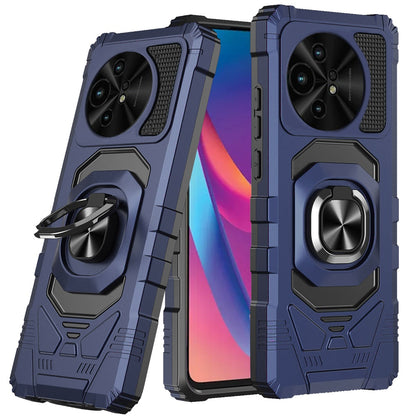 For TCL 50 XL 5G Hybrid Dual Layer with 360° Rotate Magnetic Ring Stand Holder Kickstand TPU Rugged PC Shockproof Case Cover -
