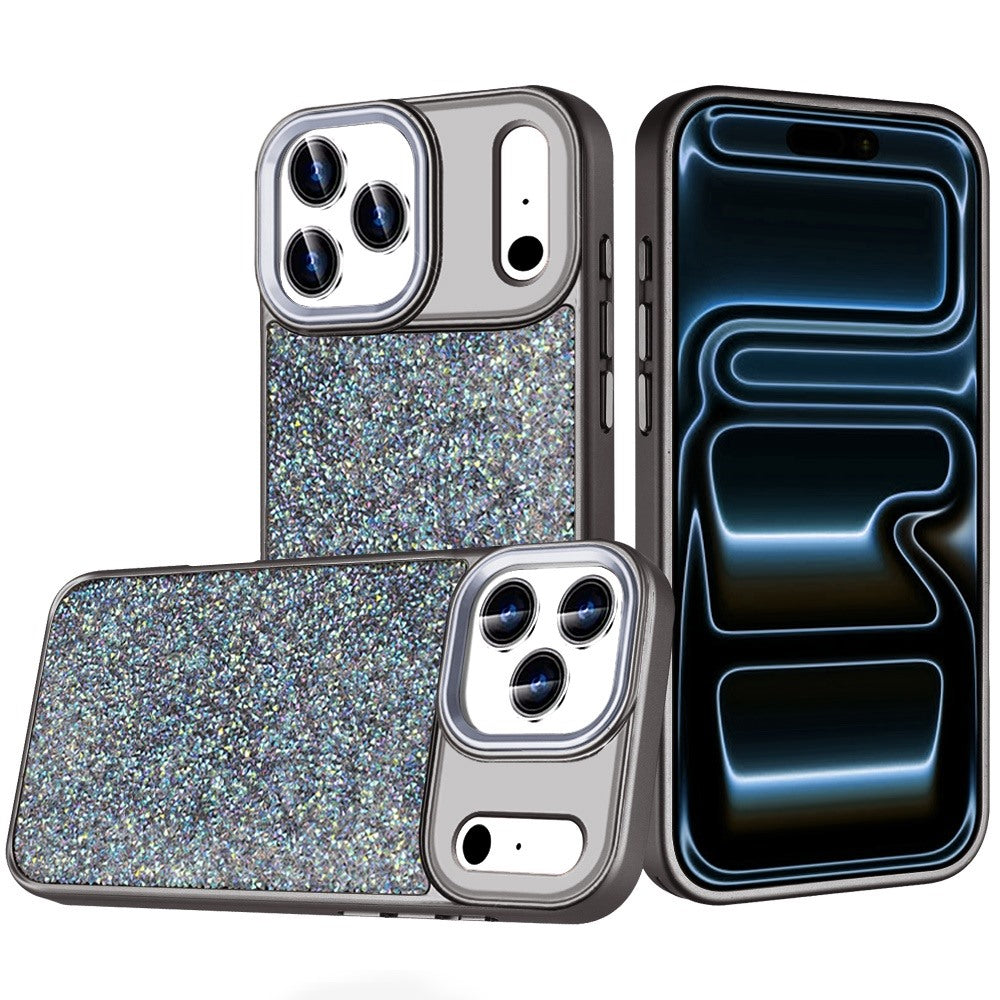 For Samsung Galaxy S26 Ultra Crystal Sparkle Diamond Glass Full Mini Glitter Bling Frame TPU Hybrid Protective Case Cover