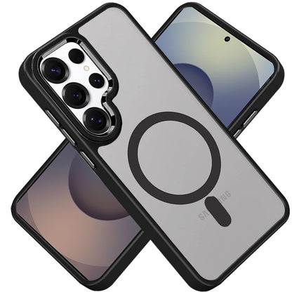 For Samsung Galaxy S25 Ultra MagSafe Compatible Transparent Greatest Clear Acrylic with Color Frame Thick Hybrid TPU Hard Case Cover