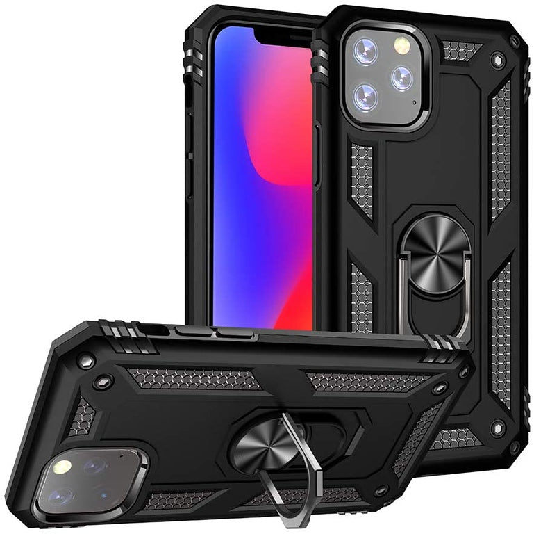 For Motorola Moto G 5G 2026 / Moto G Play 2026 Shockproof Hybrid Dual Layer PC + TPU with Metal Ring Kickstand Heavy Duty Armor Shell Case Cover