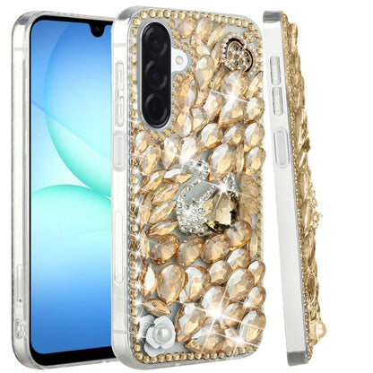 For Samsung Galaxy S25 Fan Edition /Galaxy S25 FE Bling Crystal 3D Full Diamonds Luxury Sparkle Rhinestone Hybrid Protective Case Cover