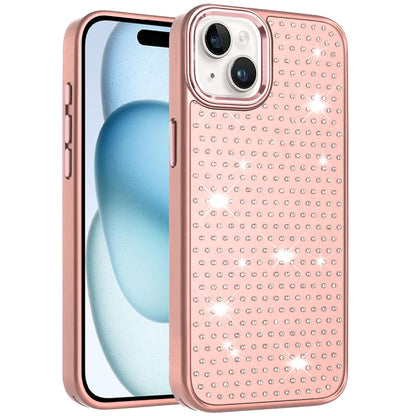 For Apple iPhone 17 Bling Diamond Metallic, Full Sparkle Chrome Edged Hybrid Protective Shockproof Case Cover