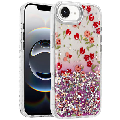 For Apple iPhone 16e Fashion Beautiful Epoxy Design Hybrid Fashion Stylish TPU Protective, Shockproof Hybrid PC Case Cover