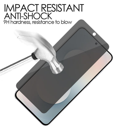 For Samsung Galaxy S25 FE /S25 Fan Edition Privacy Screen Protector, Anti Spy Anti Peeping Tempered Glass Full Protective Film, 9H, Anti Scratch, Easy Install Protector Black