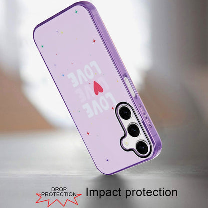 For Samsung Galaxy S24 Ultra Fashion Layer Design Slim IMD TPU Protective, Shockproof Hybrid Stylish Durable Hard PC Case Cover
