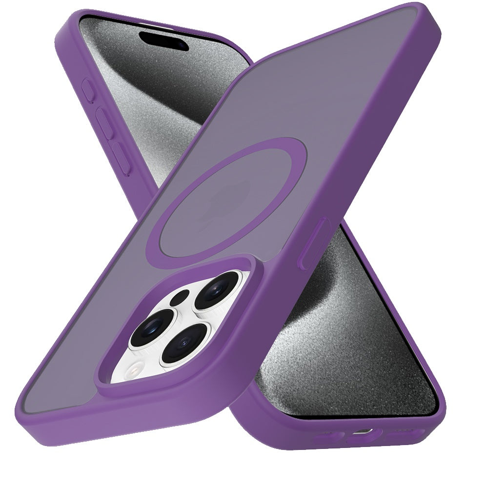 For Apple iPhone 16 Pro (6.3") MagSafe Compatible Case Hybrid Soft TPU Bumper Hard Translucent Matte Back Slim Shockproof Case Cover