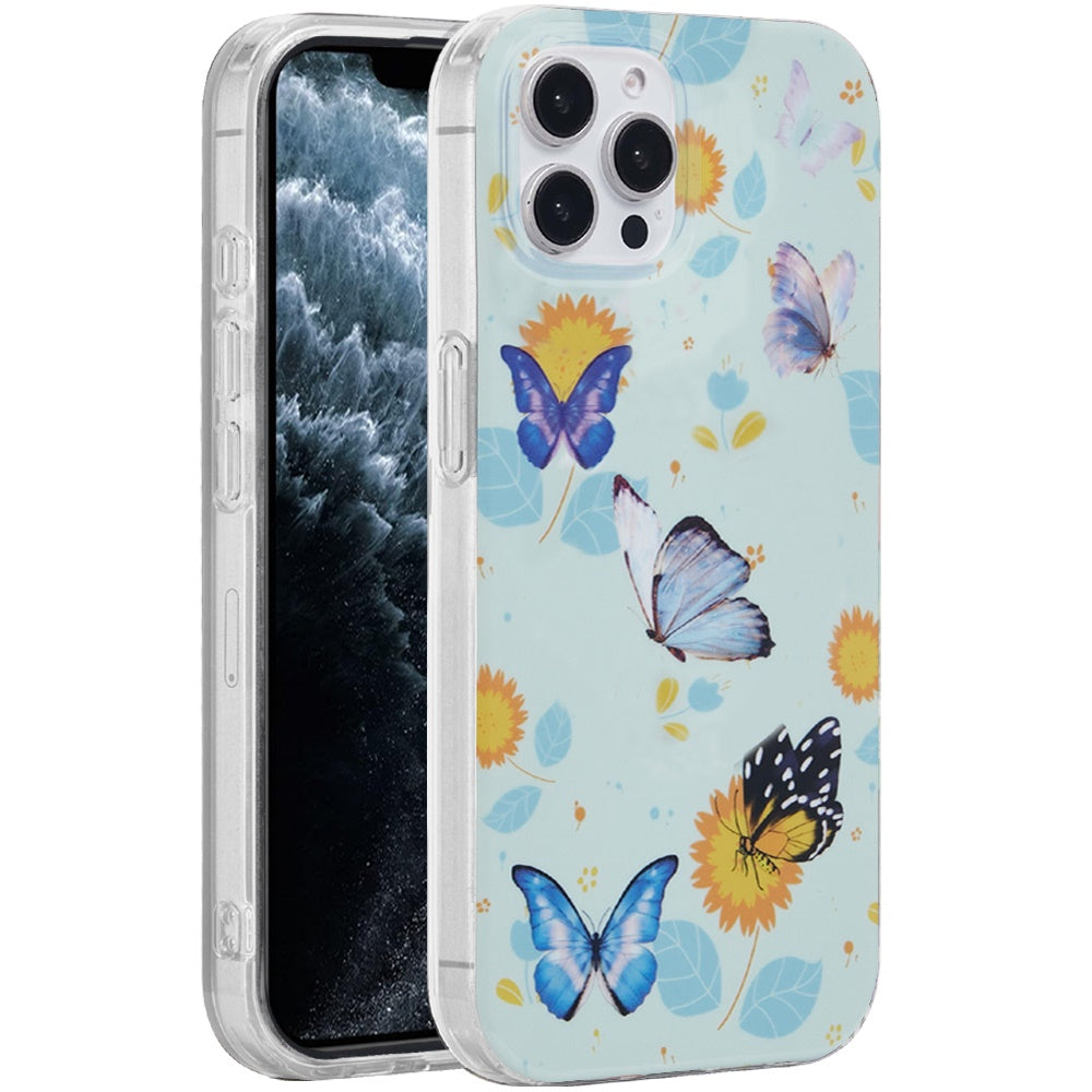 For Apple iPhone 11 Pro Max Fashion Layer Design Slim IMD TPU Protective, Shockproof Hybrid Stylish Durable Hard PC Case Cover