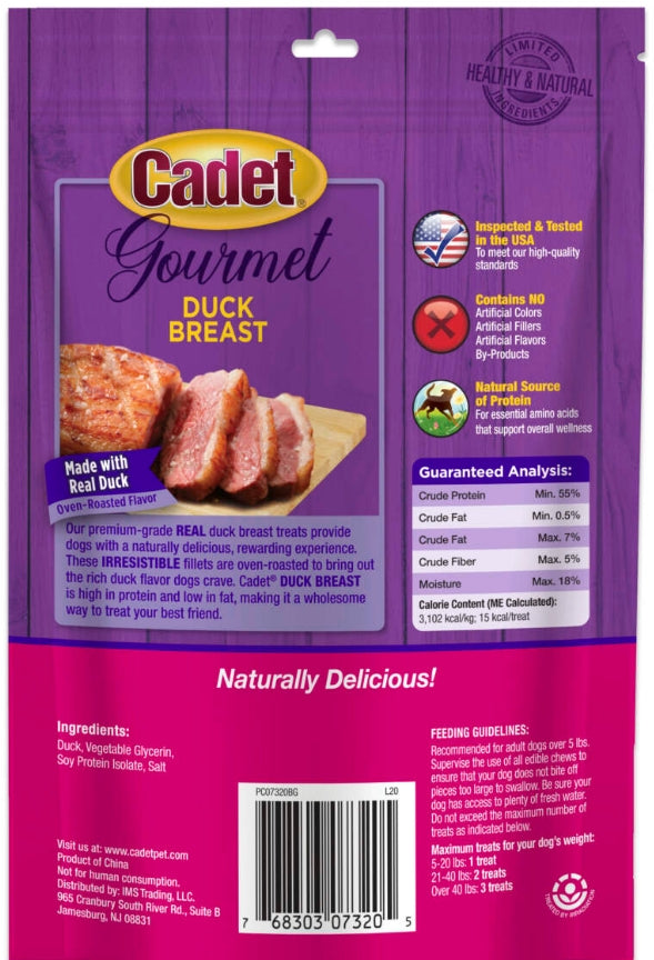 Cadet Gourmet Duck Breast Treats for Dogs [Dog Supplies] 3 oz