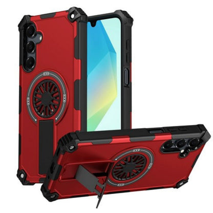 For Samsung Galaxy A37 5G Magnetic Circle Kickstand Hybrid Shockproof Protection with Secure Grip and MagSafe Compatible Design Case Cover