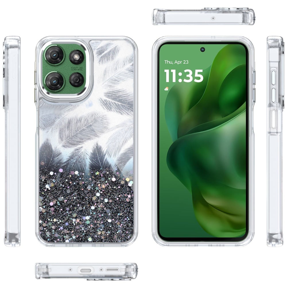 For Motorola Moto G Power 5G 2026 /2025 Fashion Epoxy Glitter Shimmer Design, Hybrid Shockproof TPU, Stylish Sparkle Slim TPU Protective Case Cover