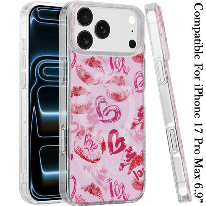 Phone Case for Apple iPhone 17 Pro Max (6.9") Stylish Design Shockproof Magnetic Magsafe Compatible TPU IMD Print Rugged Grip Drop Protection Slim Fashion Cover