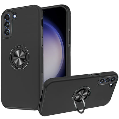 For Samsung Galaxy A16 5G Hybrid 360 Degree Rotatable Metal Invisible Ring Stand Holder Fit Magnetic Car Mount Shockproof Case Cover