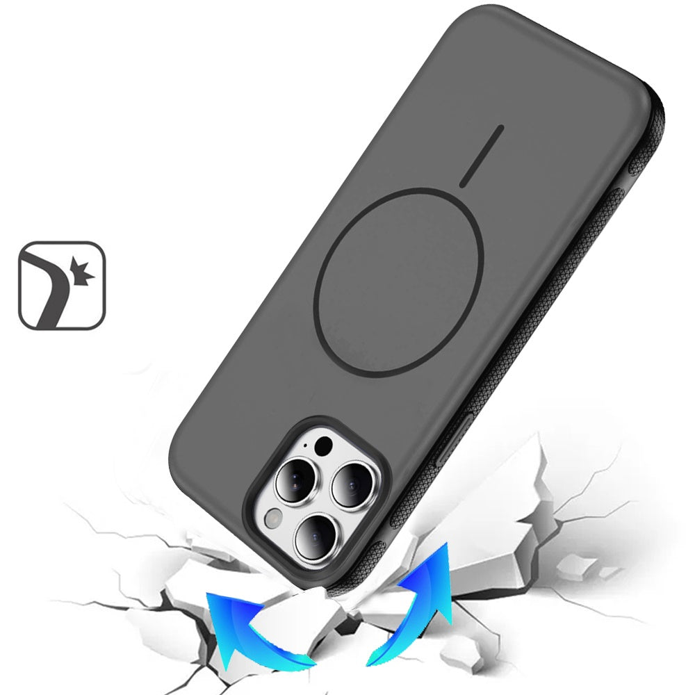 For iPhone 16 Pro Max (6.9") Super Magnetic Premium Edged Core Matte Thick Hybrid Drop Protection Shockproof Design Protector