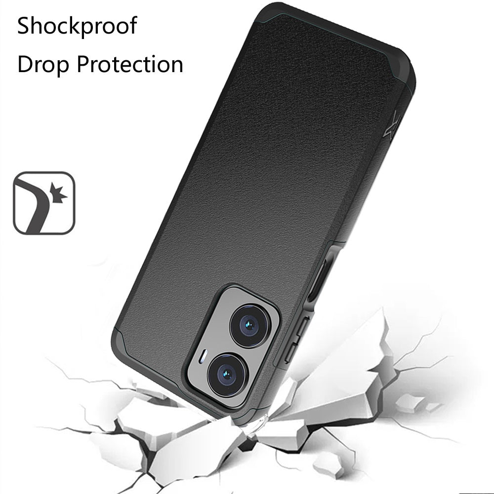 For Cricket Magic 2 5G (2024, 2nd Version) Slim Tough Protection Shock Absorption Hybrid Dual Layer Hard PC + TPU Rubber Silicone Case Cover