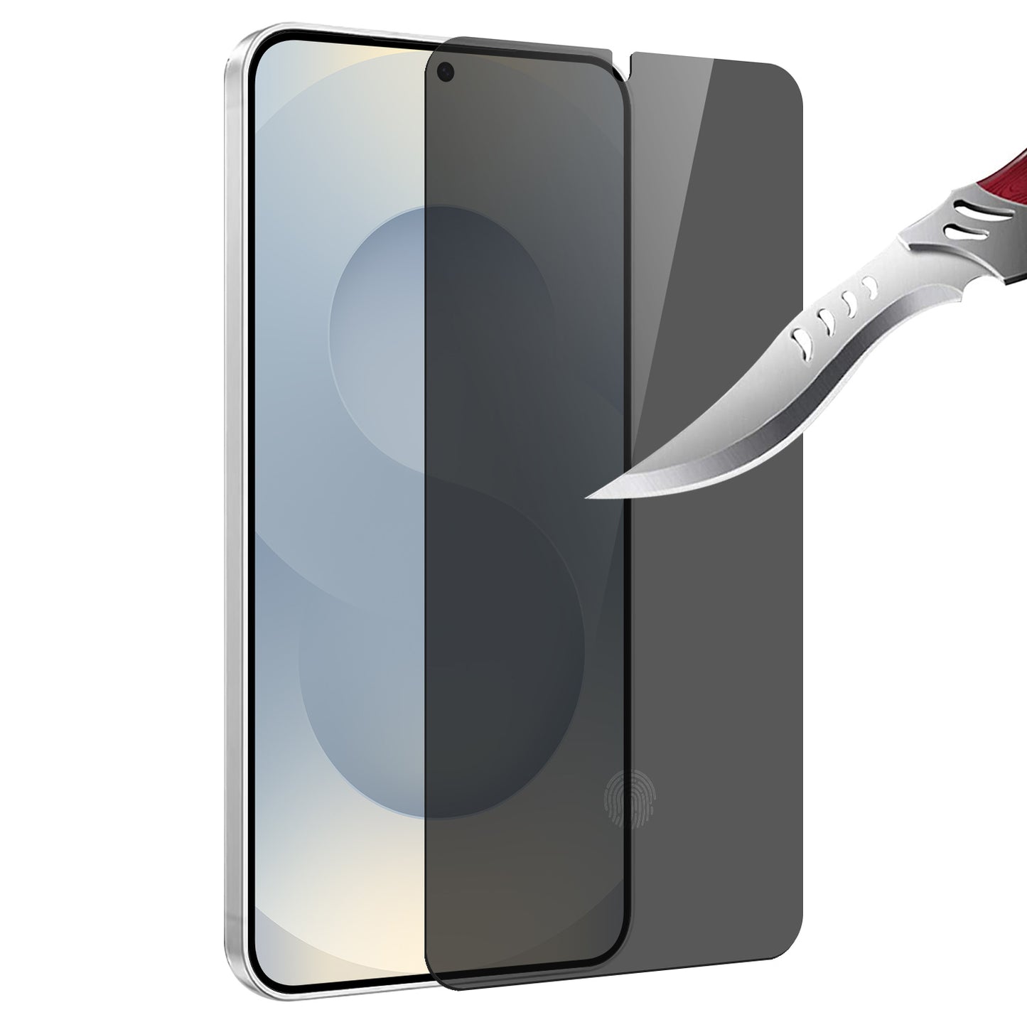 For Samsung Galaxy S25 EDGE Privacy Screen Protector, Anti Spy Anti Peeping Tempered Glass Full Protective Film, 9H, Anti Scratch, Easy Install Protector Black