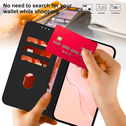 For Motorola Moto G 5G 2026 / Moto G Play 2026 Vegan Lines Leather Wallet Case with Credit Card Slot Pouch Flip, Magnetic Closure folio design Case Cover