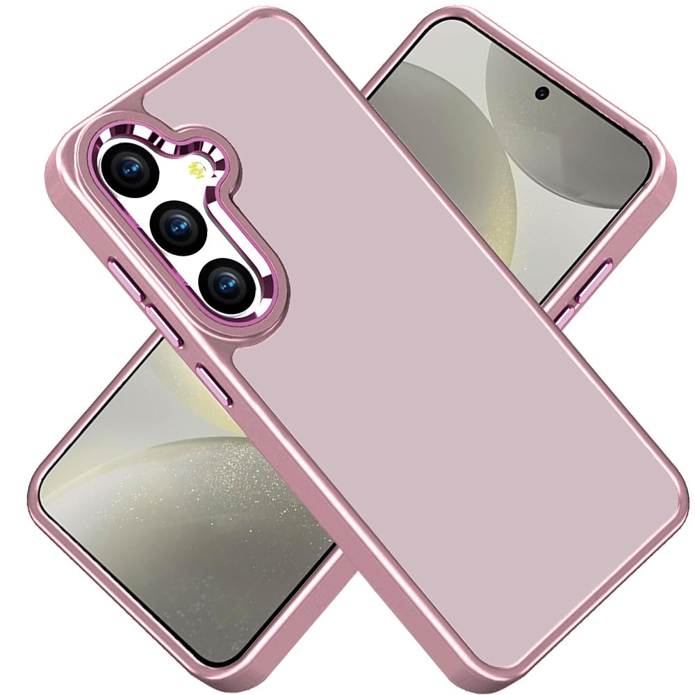 For Samsung Galaxy S25+ /S25 Plus /S24+ Plus Slim Fit Thin Hybrid,Frosted Matte Polished Acrylic Hard PC with TPU Rubber Frame Case Cover