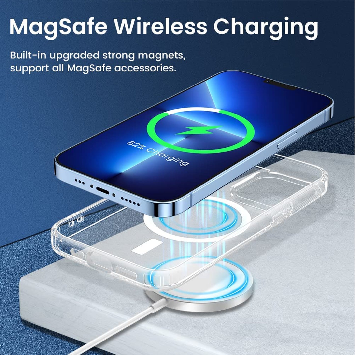 For Samsung Galaxy S26 Magnetic Clear, MagSafe Wireless Charger Compatible, Slim PC + TPU Hybrid Transparent Design Case Cover Clear