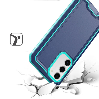 For Samsung Galaxy S22 Tough Modern Fused Hybrid Armor Hard PC TPU Rubber Shockproof Drop Protection Impact Case Cover Red