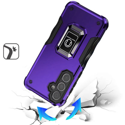 For Samsung Galaxy S25 Ultra Hybrid Stand Magnetic Ring Holder Kickstand Heavy Duty Rugged Drop Silicone & Hard PC Shockproof Case Cover