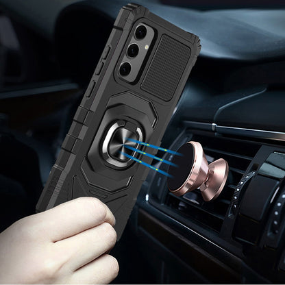For Samsung Galaxy S25 /S24 Hybrid Dual Layer with 360° Rotate Magnetic Ring Stand Holder Kickstand TPU Rugged PC Shockproof Case Cover