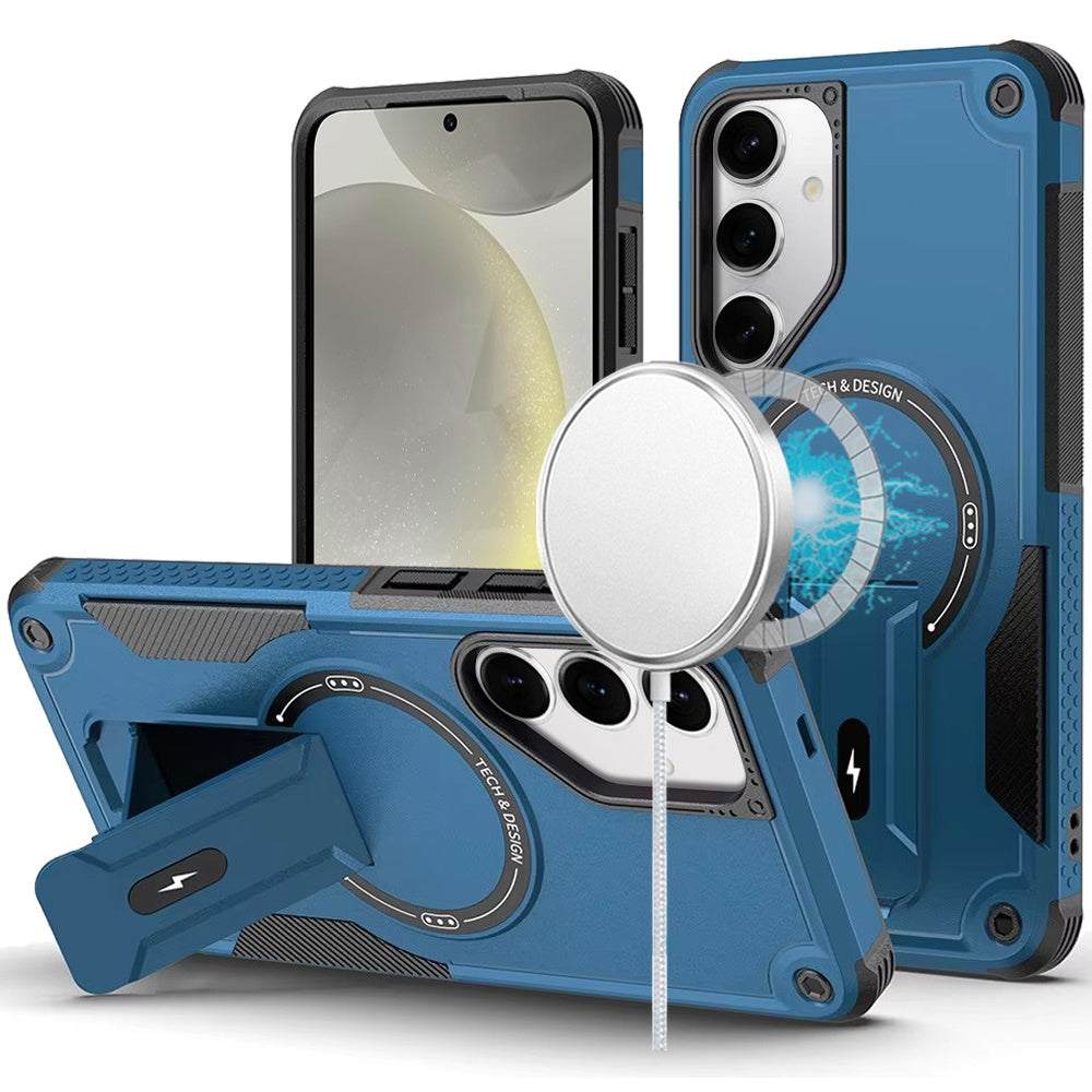 Shockproof Samsung Galaxy S25/S24 Magnetic Hybrid Case with Kickstand - Durable Cover