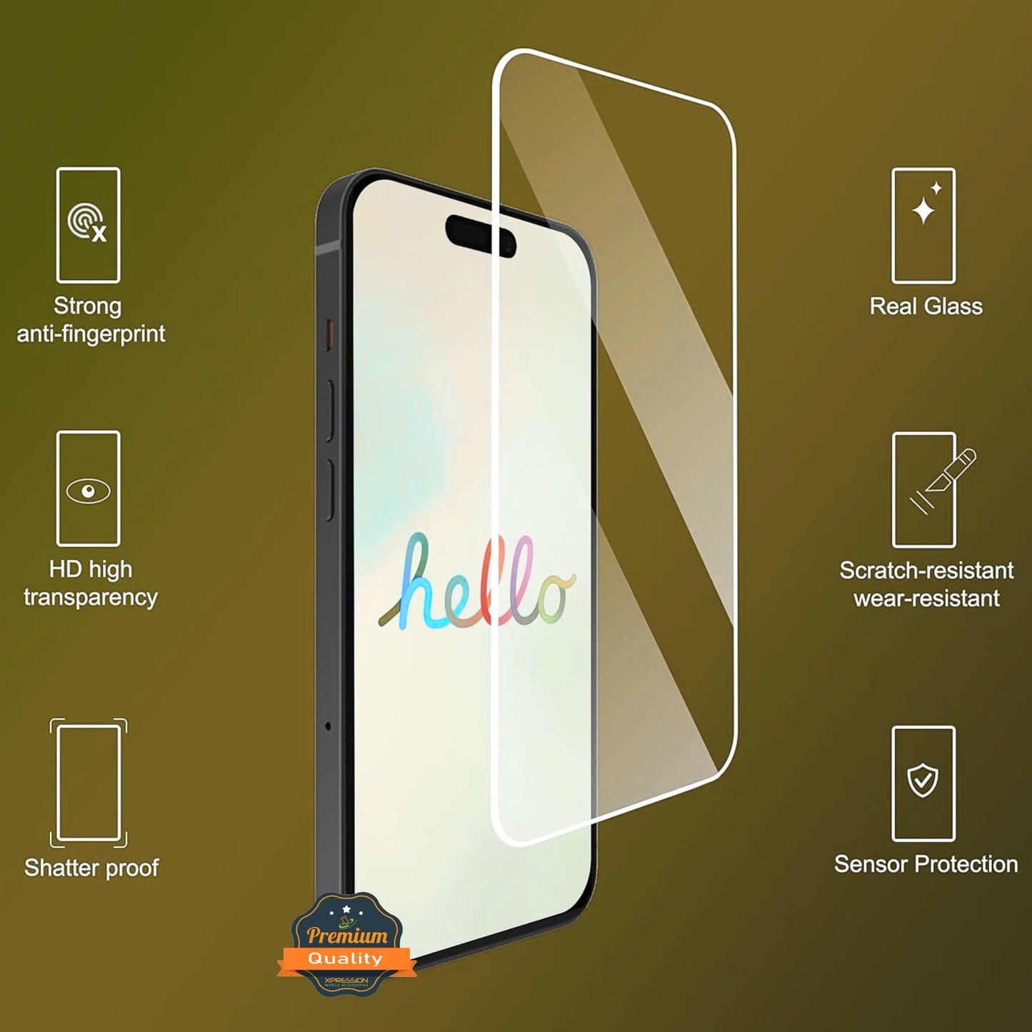 For Apple iPhone 17 /17 Air /17 Pro/ 17 Pro Max Tempered Glass Screen Protector, 9H HD Transparent Clear, Full Glue Easy Installation Protector Clear