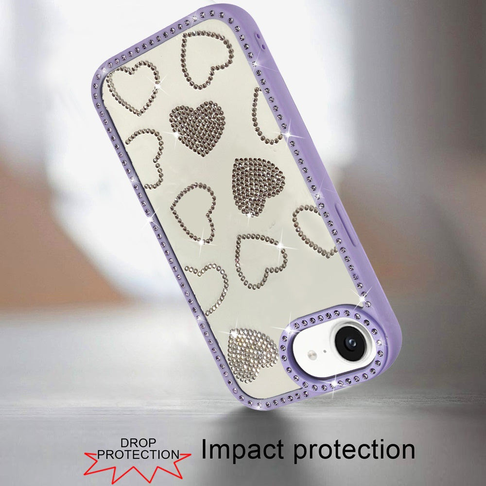 Spread Love Glitter Shimmer Bling Diamond Edge Hybrid Drop Protection Shockproof Design