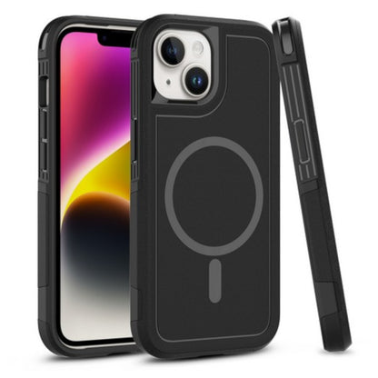 For Apple iPhone 15 Pro Max (6.7") Shockproof Heavy Duty Dual-Layer Rugged Magnetic Hybrid [Compatible with MagSafe]  Phone Case Cover