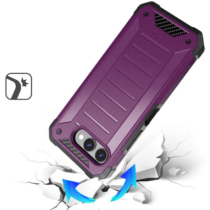 For T-Mobile Revvl 8 Tough Lined Design Hybrid Shockproof Protective Rugged TPU Hard PC with Durable Grip Case Cover