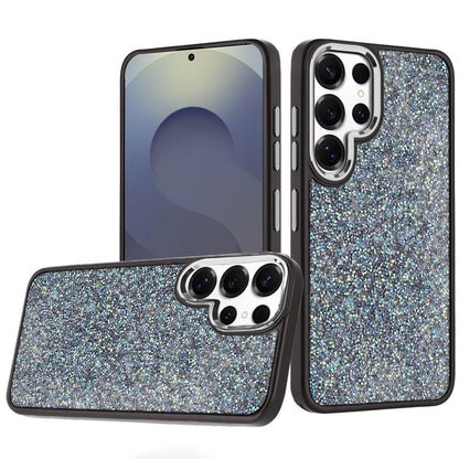 For Samsung Galaxy S26 Ultra Crystal Sparkle Diamond Glass Full Mini Glitter Bling Frame TPU Hybrid Protective Case Cover