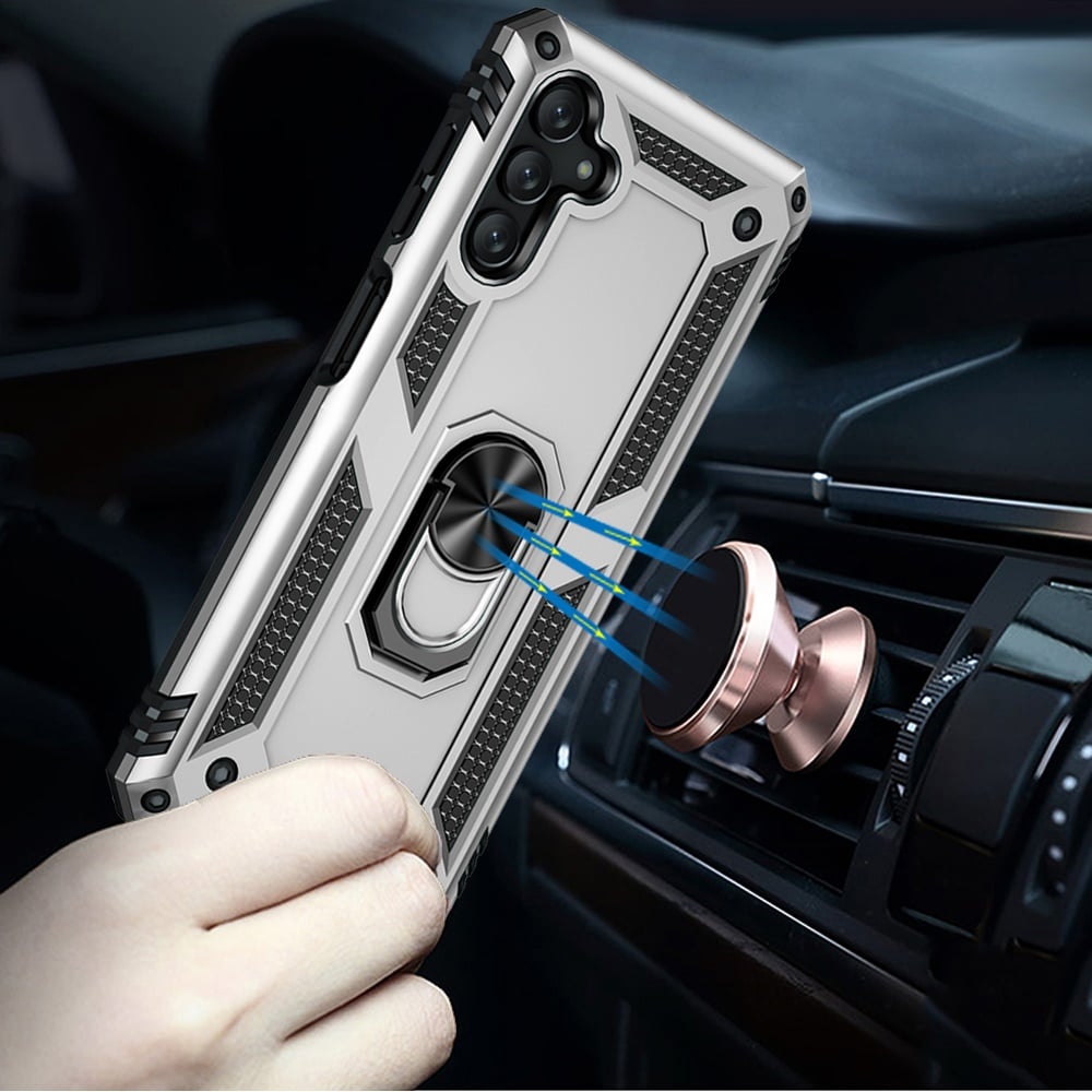 For Samsung Galaxy A16 5G Hybrid Shockproof Durable 360 Degree Rotatable Ring Stand Holder Kickstand Fit Magnetic Car Mount Case Cover
