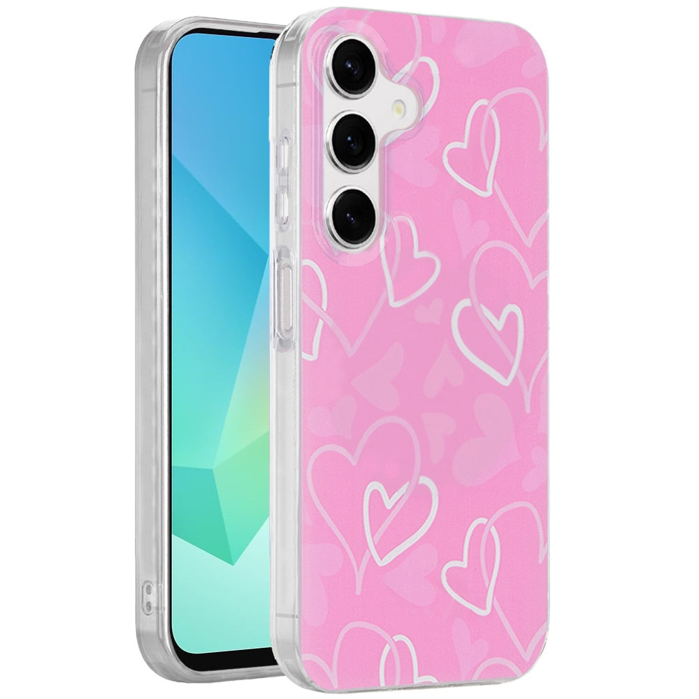 For Samsung Galaxy A16 5G Fashion Layer Design Slim IMD TPU Protective, Shockproof Hybrid Stylish Durable Hard PC Case Cover