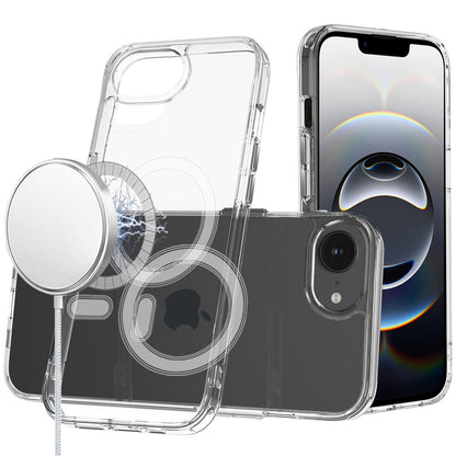 For Apple iPhone 17E /16E Clear Magnetic Case with Built-in Magnets Compatible with MagSafe Slim Soft TPU Bumper Case Cover Clear