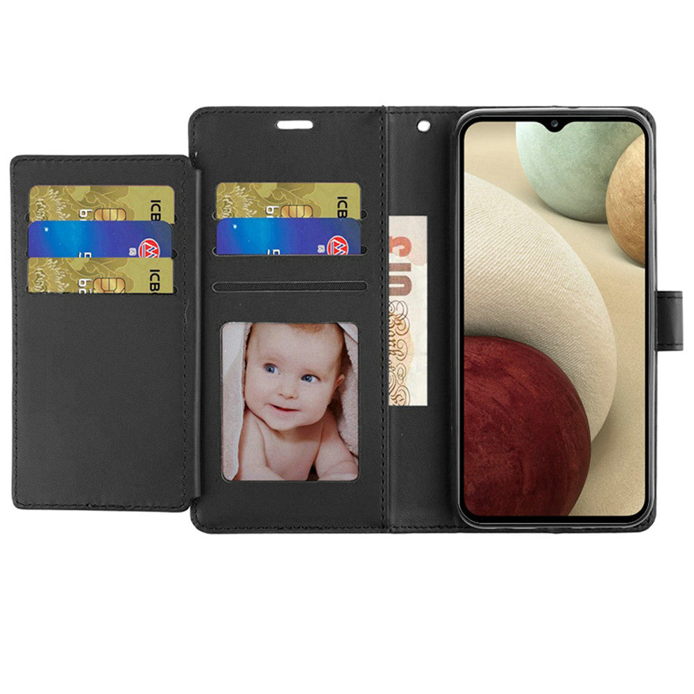 For Apple iPhone 13 Pro Max Wallet Case with ID/ Card Holder, Wristlet Strap, Magnetic TPU Protective Shockproof Folio Flip Case Cover