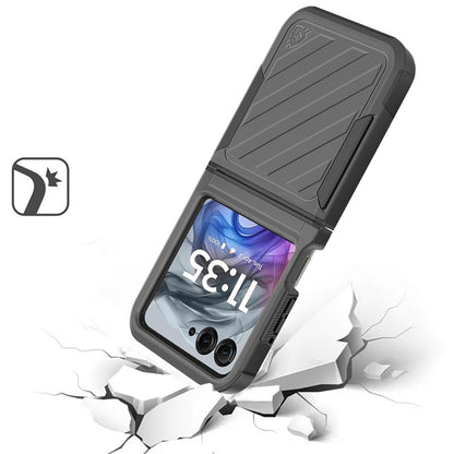 For Motorola Razr 2025 Hybrid lined shockproof dual layer Rugged 2in1 Hard PC & Silicone TPU Non Slip Textured Tough Armor Case Cover