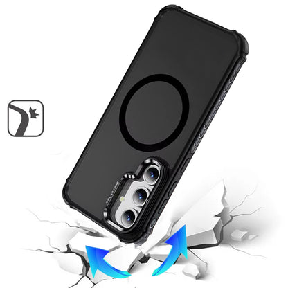 For Samsung Galaxy S24 Fan Edition /Galaxy S24 FE Hybrid Metal Camera Stand Ring Sturdy, Compatible with MagSafe, Matte Hard TPU Colorful Edge Case Cover