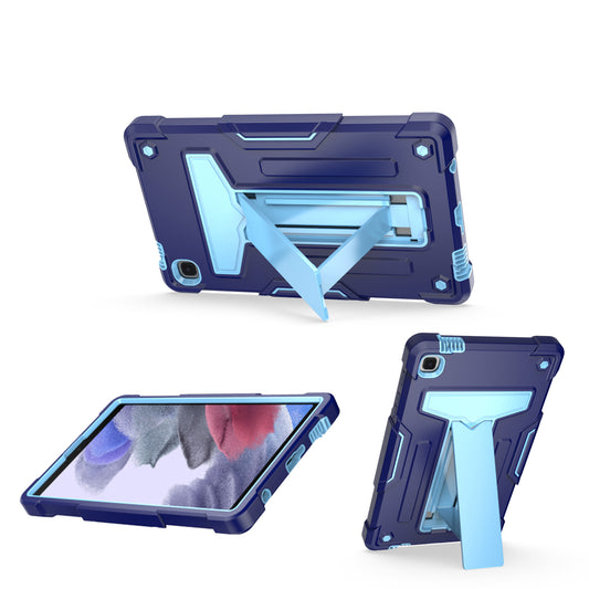 For Tough Hybrid with Vertical 3-in-1 Design, Built-in Kickstand, Shockproof Rugged Full Body with Grip Protection Blue Tablet Case Cover